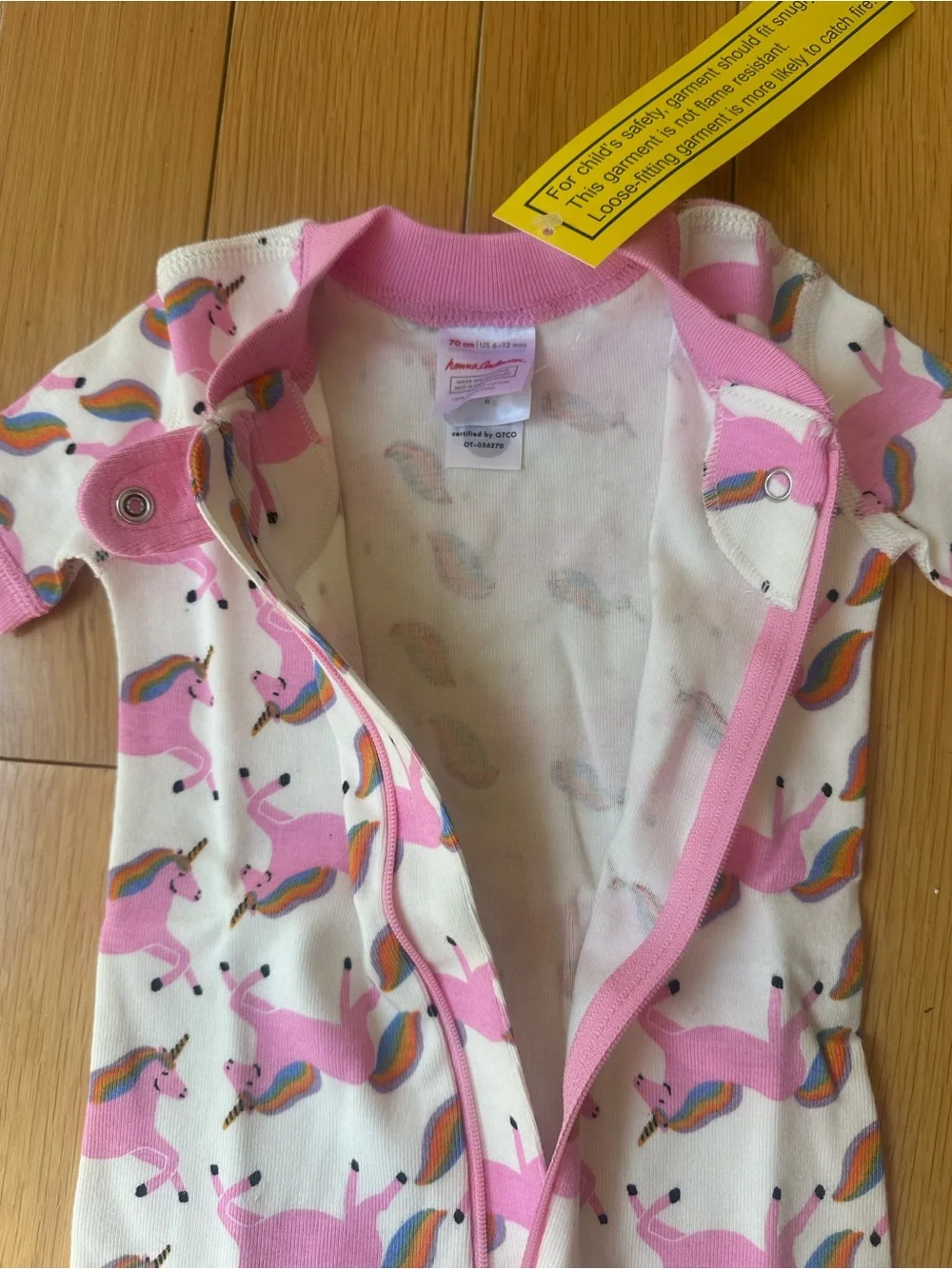 New! 🔥 Hanna Andersson Pink Unicorn Double Zip Romper